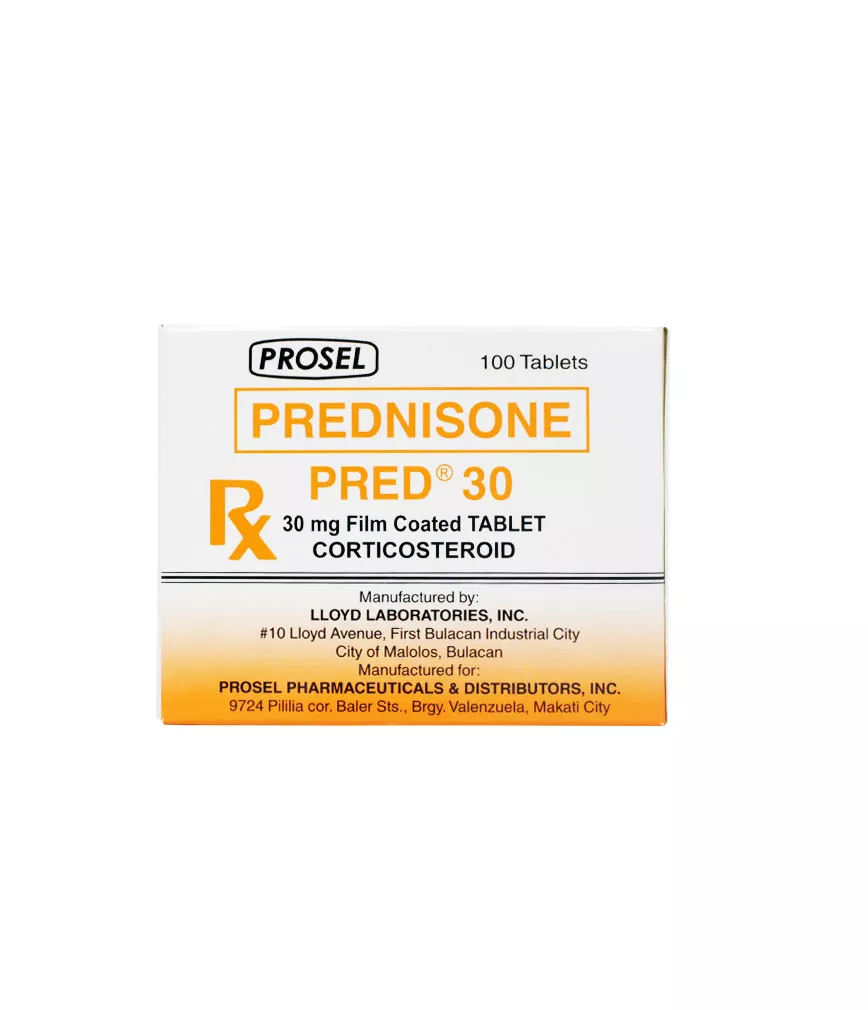 PRED 30 Prednisone 30mg FilmCoated Tablet 1's price in the Philippines